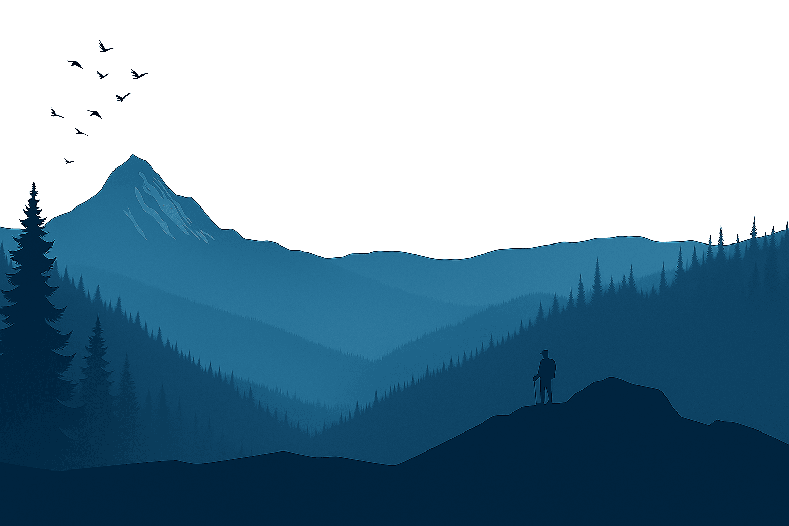 Trekking silhouettes